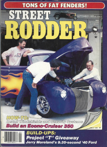 STREET RODDER 1985 SEPT - ECONO-CRUISER 350, INSTALL WINDSHEILDS & SECURITY